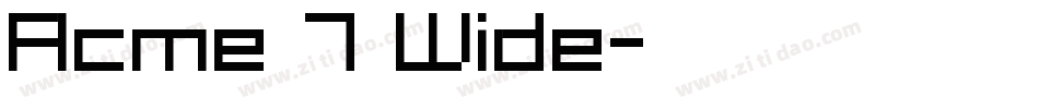 Acme 7 Wide字体转换